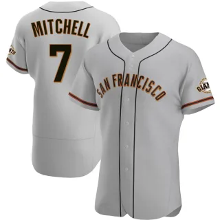 Men's Authentic Gray Kevin Mitchell San Francisco Giants Road Jersey
