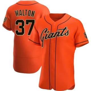 Men's Authentic Orange Donovan Walton San Francisco Giants Alternate Jersey