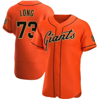 Men's Authentic Orange Sam Long San Francisco Giants Alternate Jersey