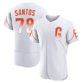 Men's Authentic White Gregory Santos San Francisco Giants 2021 City Connect Jersey