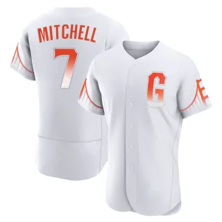 Men's Authentic White Kevin Mitchell San Francisco Giants 2021 City Connect Jersey