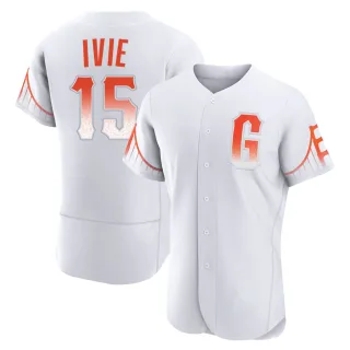 Men's Authentic White Mike Ivie San Francisco Giants 2021 City Connect Jersey