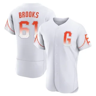 Men's Authentic White Trenton Brooks San Francisco Giants 2021 City Connect Jersey