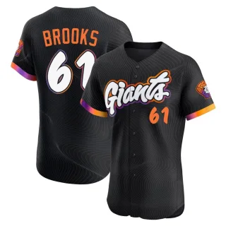 Men's Elite Anthracite Trenton Brooks San Francisco Giants 2025 City Connect Jersey