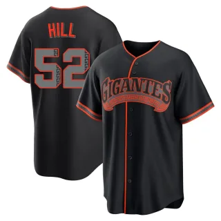 Men's Replica Black Turner Hill San Francisco Giants Alternate Jersey