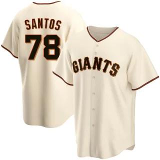 Men's Replica Cream Gregory Santos San Francisco Giants Home Jersey