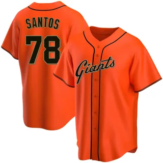 Men's Replica Orange Gregory Santos San Francisco Giants Alternate Jersey