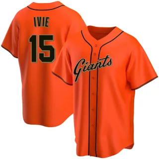 Men's Replica Orange Mike Ivie San Francisco Giants Alternate Jersey