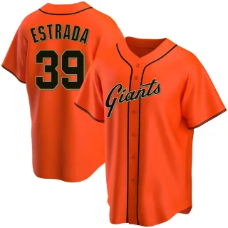 Men's Replica Orange Thairo Estrada San Francisco Giants Alternate Jersey
