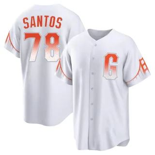 Men's Replica White Gregory Santos San Francisco Giants 2021 City Connect Jersey