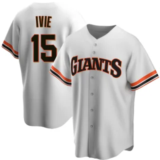 Men's Replica White Mike Ivie San Francisco Giants Home Cooperstown Collection Jersey