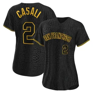 Women's Authentic Black Curt Casali San Francisco Giants Snake Skin City Jersey