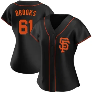 Women's Authentic Black Trenton Brooks San Francisco Giants Alternate Jersey