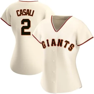 Women's Authentic Cream Curt Casali San Francisco Giants Home Jersey