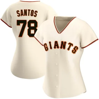 Women's Authentic Cream Gregory Santos San Francisco Giants Home Jersey