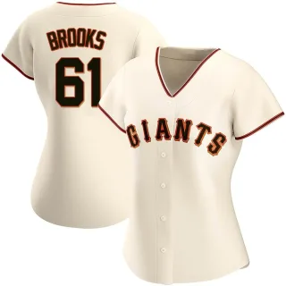 Women's Authentic Cream Trenton Brooks San Francisco Giants Home Jersey