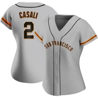 Women's Authentic Gray Curt Casali San Francisco Giants Road Jersey