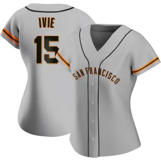 Women's Authentic Gray Mike Ivie San Francisco Giants Road Jersey