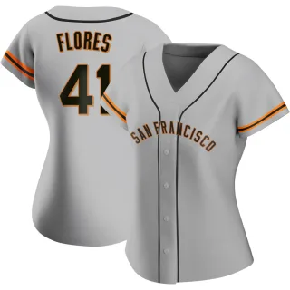 Women's Authentic Gray Wilmer Flores San Francisco Giants Road Jersey