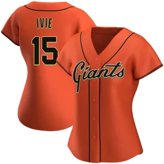 Women's Authentic Orange Mike Ivie San Francisco Giants Alternate Jersey
