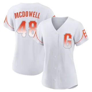 Women's Authentic White Sam Mcdowell San Francisco Giants 2021 City Connect Jersey
