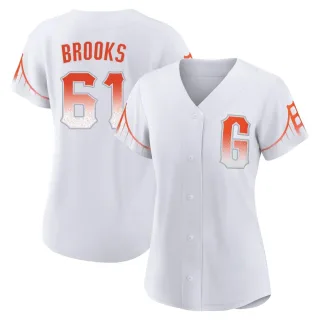 Women's Authentic White Trenton Brooks San Francisco Giants 2021 City Connect Jersey