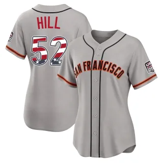 Women's Limited Gray Turner Hill San Francisco Giants USA 250 Fourth Of July Road Stadium Jersey