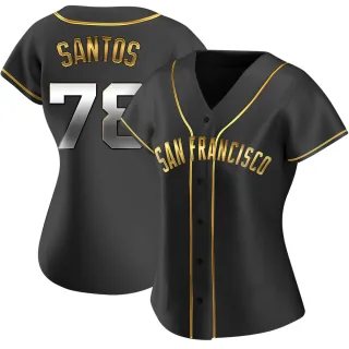 Women's Replica Black Golden Gregory Santos San Francisco Giants Alternate Jersey