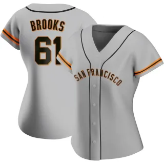 Women's Replica Gray Trenton Brooks San Francisco Giants Road Jersey