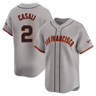 Youth Limited Gray Curt Casali San Francisco Giants Away Jersey