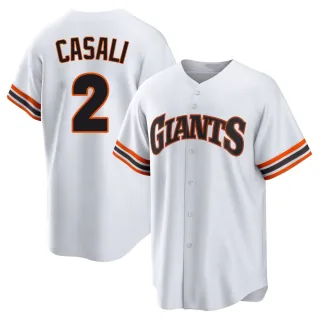 Youth Limited White Curt Casali San Francisco Giants Throwback Cooperstown Collection Jersey