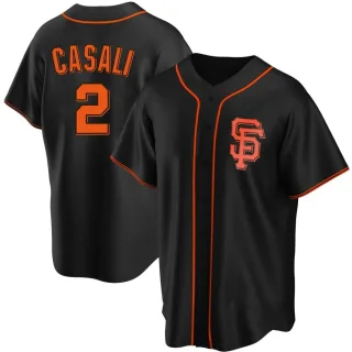 Youth Replica Black Curt Casali San Francisco Giants Alternate Jersey