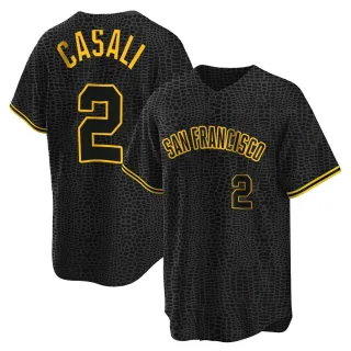 Youth Replica Black Curt Casali San Francisco Giants Snake Skin City Jersey