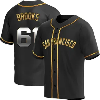 Youth Replica Black Golden Trenton Brooks San Francisco Giants Alternate Jersey