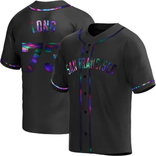 Youth Replica Black Holographic Sam Long San Francisco Giants Alternate Jersey