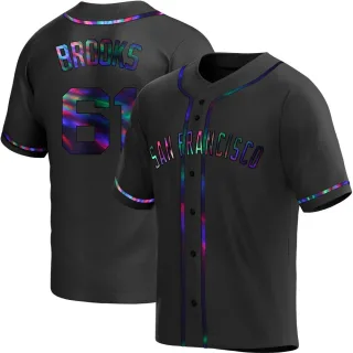 Youth Replica Black Holographic Trenton Brooks San Francisco Giants Alternate Jersey