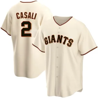 Youth Replica Cream Curt Casali San Francisco Giants Home Jersey
