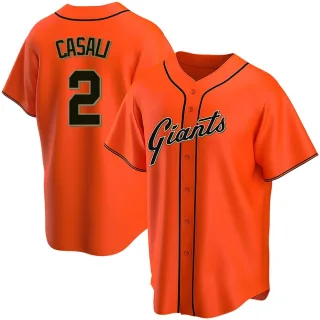 Youth Replica Orange Curt Casali San Francisco Giants Alternate Jersey