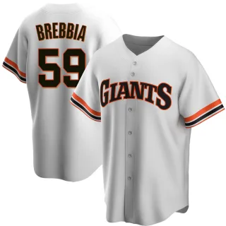 Youth Replica White John Brebbia San Francisco Giants Home Cooperstown Collection Jersey